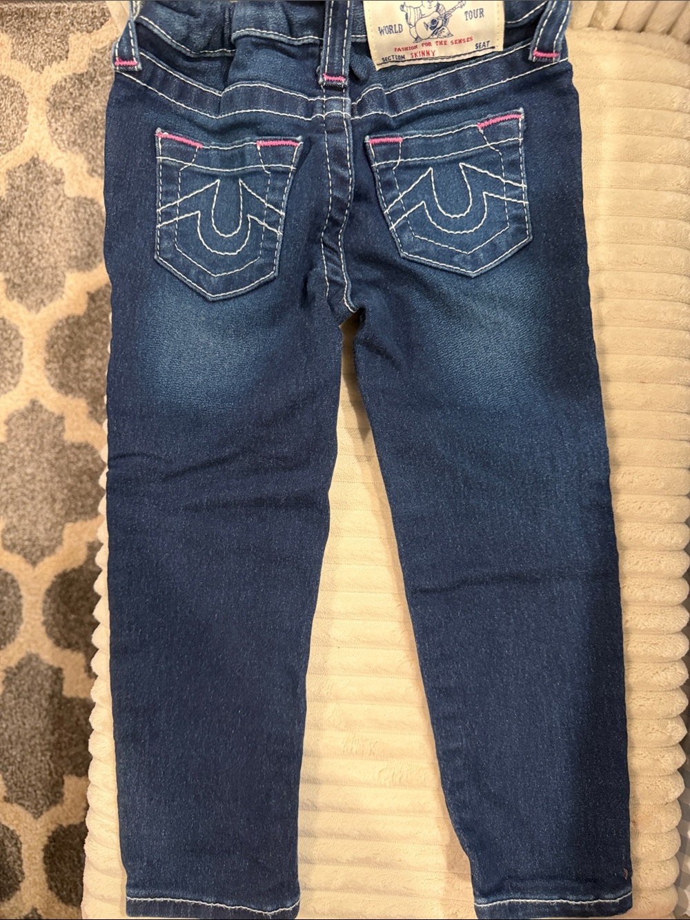 True Religion little Girls' Dark Blue Skinny Jeans